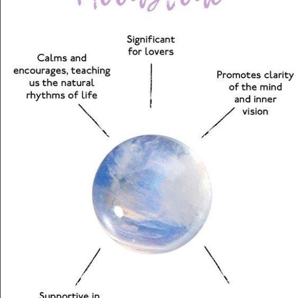 Genuine Rainbow Moonstone Bracelet - Picture 3 of 3